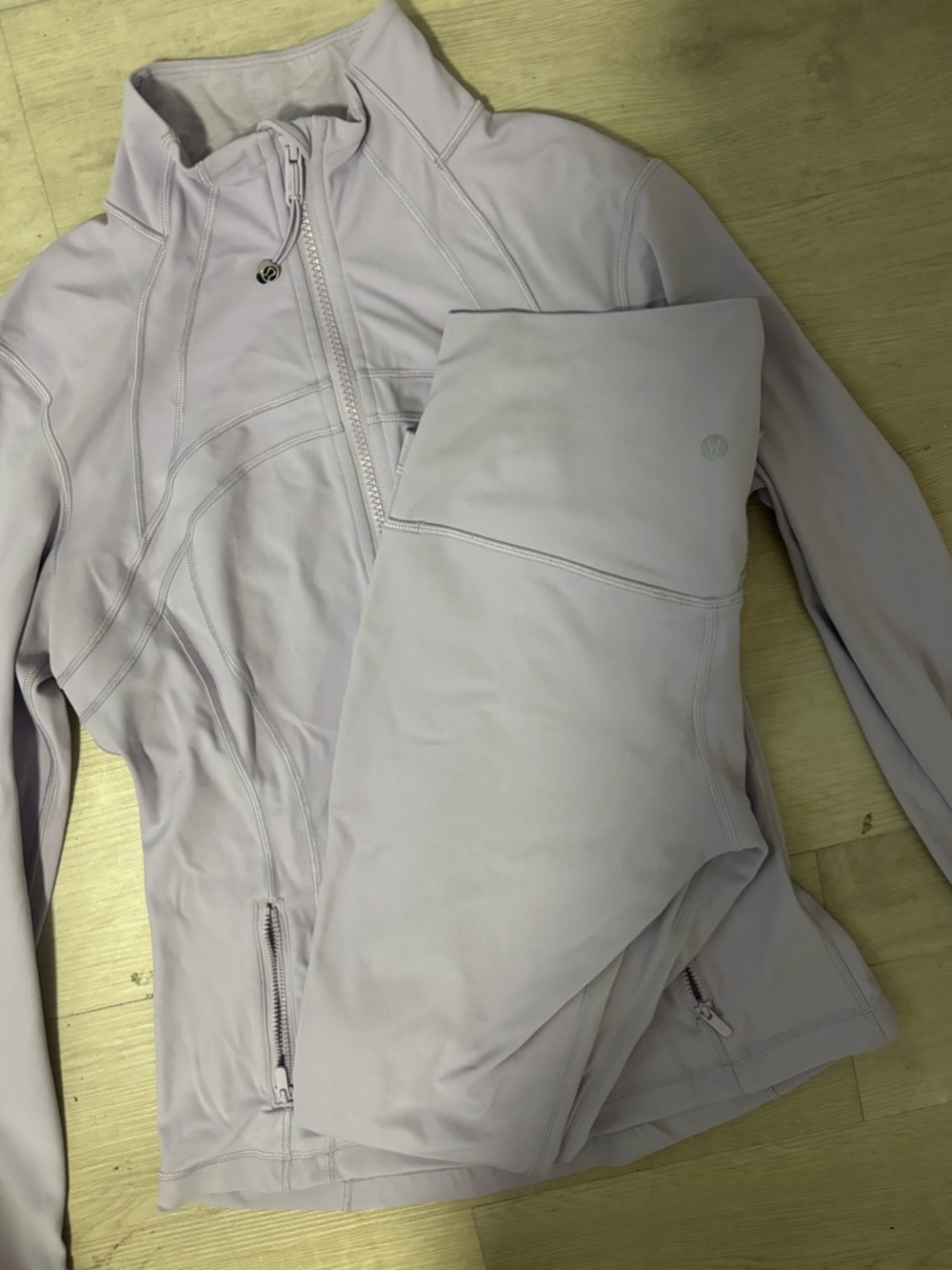 lululemon athletica Light Lavender Zip-Up Bomber Jacket